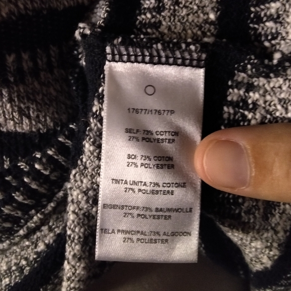 Anthropologie Dolan Charente Cowl Neck Tank Black Gray Striped Size Medium - Picture 9 of 9